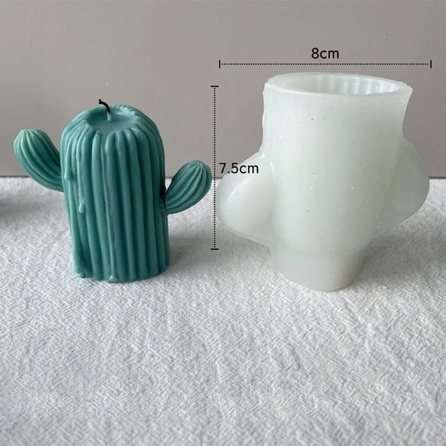 de savon Moule en silicone Moule de cire d'art 3D Cactus Bougie Moule 3