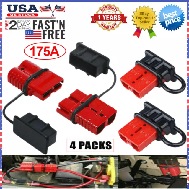 50A 175A 350A Plug Connect Disconnect Winch Trailer Battery Quick Connector Kit 2