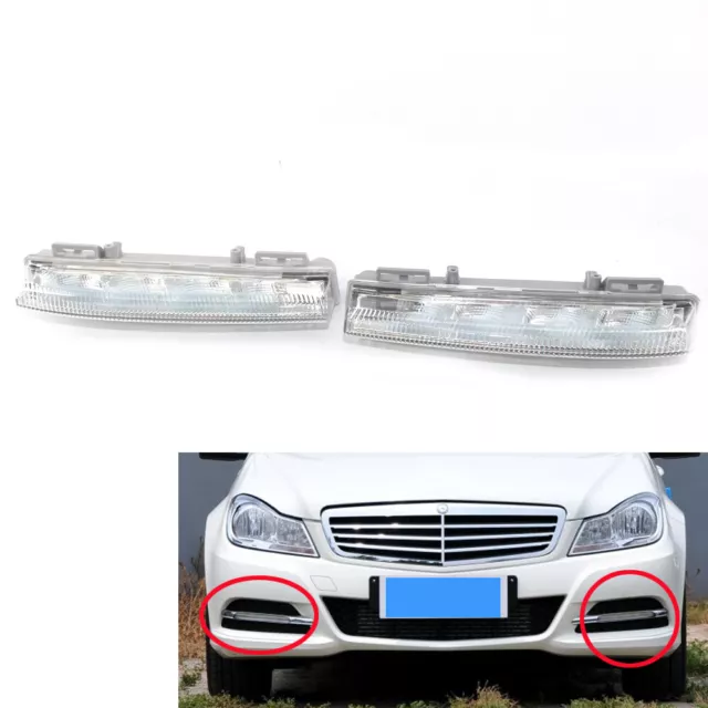 Ein Paar Für Mercedes Benz W204 07-14 Nebelscheinwerfer Klare LED W212 09-14