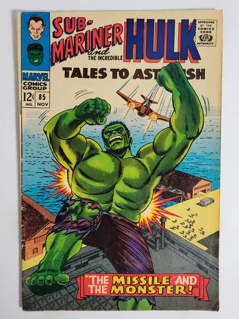 TALES to ASTONISH #85 (G/VG) 1966 SUB-MARINER! INCREDIBLE HULK SILVER AGE MARVEL