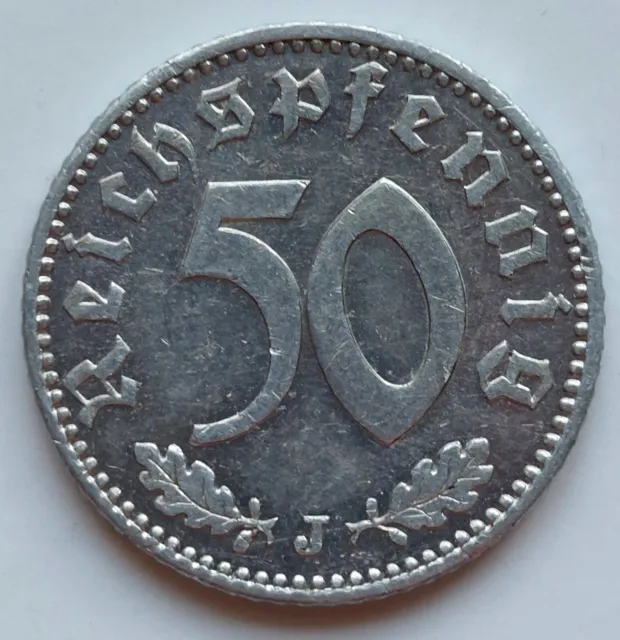 3. Reich, 50 Pfennig 1943 J, J. 372, f.vz/vz