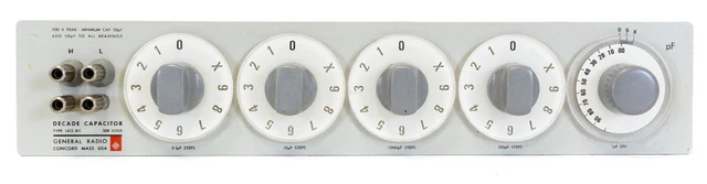 GenRad Iet Labs 1412 BC Decade Capacitiva Decade Capacitance Box 50pF 1.11115 μF