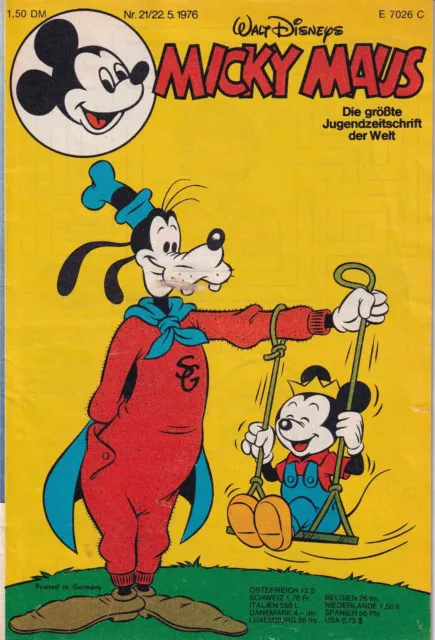 MICKY MAUS - Nr. 21 vom 22.05.1976 - EHAPA Verlag - Walt Disney ZUSTAND SEHR GUT