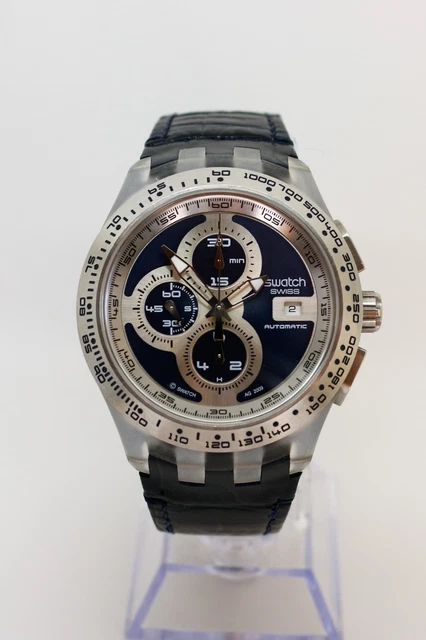 SWATCH IRONY 'RIGHT Track' Blue SVGK407 Automatic Chronograph