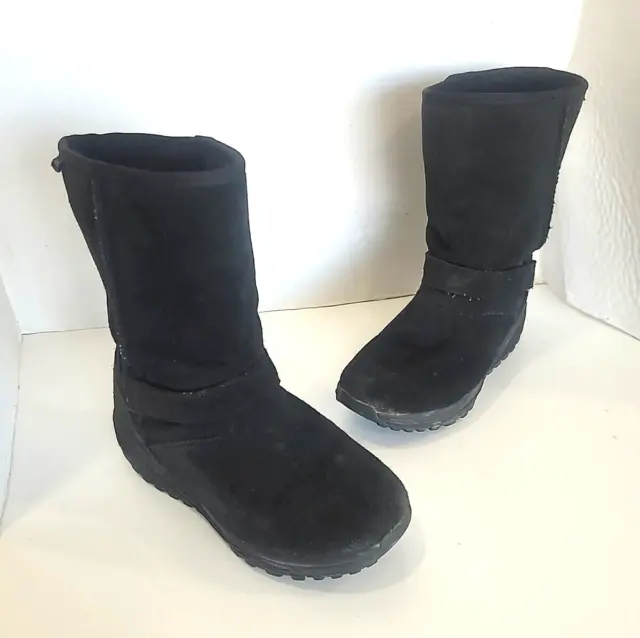 Skechers Shape Ups XF Bollard Boots 24860 Black Suede Leather Womens 8.5