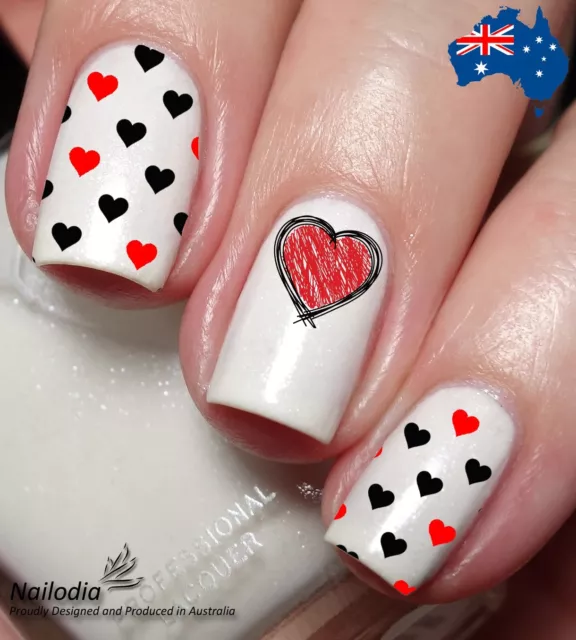 Heart & Love Pattern Valentine's Day Nail Art Decal Sticker Water Transfer Wrap