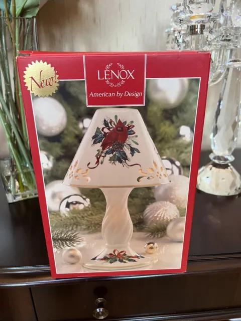 LENOX WINTER GREETINGS CATHERINE MCCLUNG CANDLESTICK LAMP New in BOX