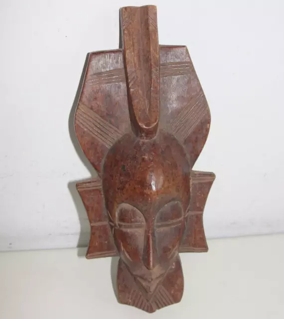 Nice African Senufo Kpelie Mask Headdress Face Beard Baule Ivory Coast Africa