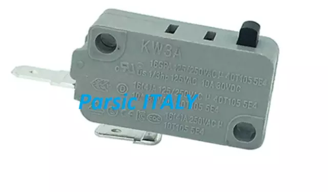 INTERRUTTORE SWITCH MICRO-SWITCH KW3A 16(4)A 250V 15A 125V C. ROTELLA x 20 PEZZI 2