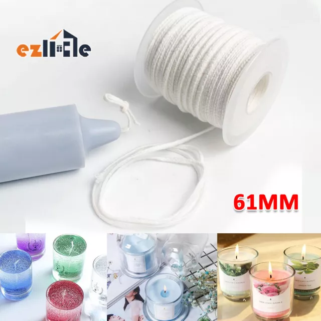 60M/Roll Braid Wick Core Candle Making Spool of Cotton Square Candle Wicks DM