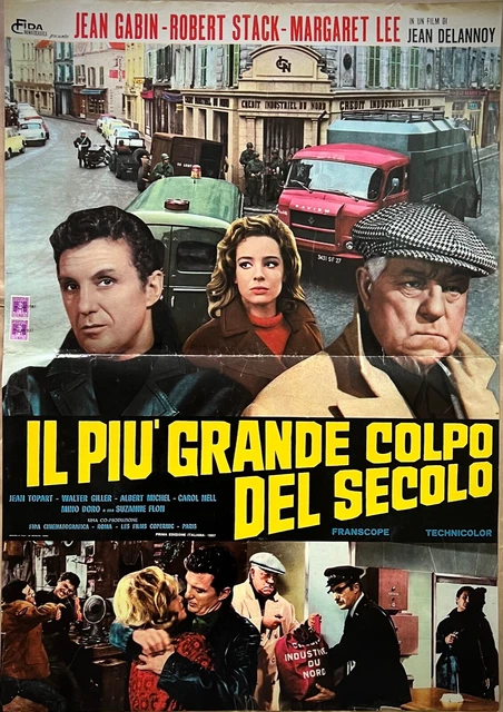 IL PIU' GRANDE colpo del secoloPoster soggettone originaleJean Gabin