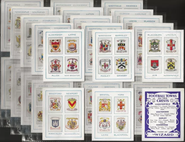 Thomson (Dc)-Full Set- Football Towns And Their Crests 1931 (L30 Cards)