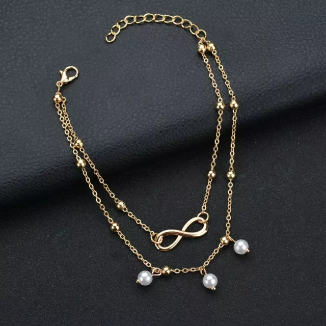 Ankle Bracelet Women Silver Anklet Foot Jewelry Chain Beach Fashion Simple Gold