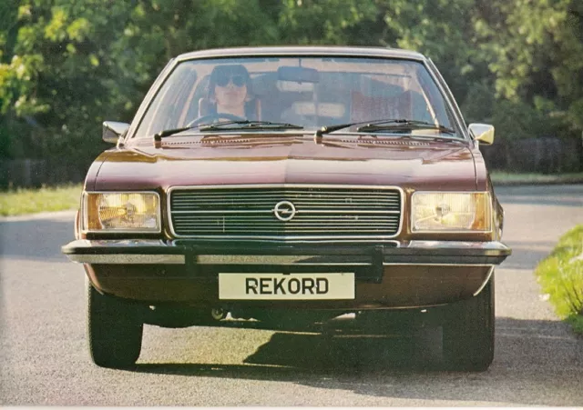 Opel Rekord D 1975-76 UK Markt Verkaufsbroschüre Limousine Diesel De Luxe