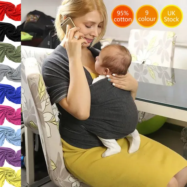 Baby Sling Stretchy Wrap Carrier Breastfeeding Birth To 3Yrs Light Silky Soft