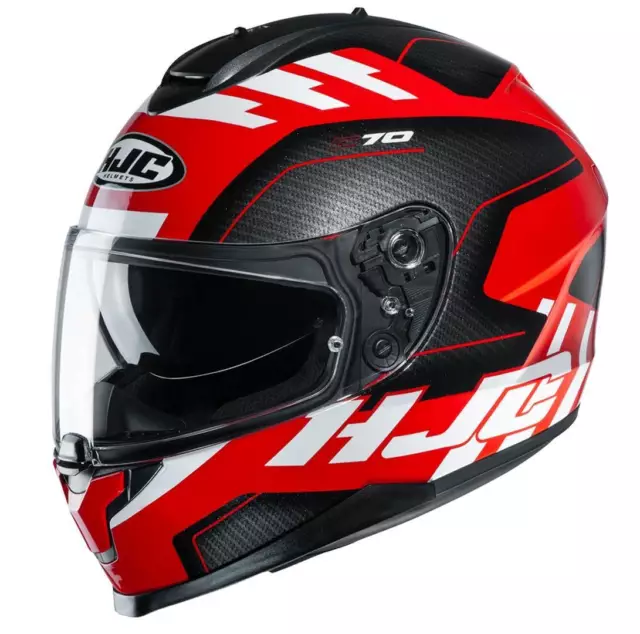 HJC Motorradhelm C70 Koro schwarz rot carbonlook - Größe wählbar - UVP 179,90€