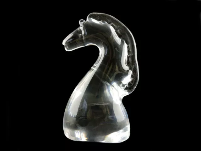 Vintage Spode Glass Horse Head Figurine Paperweight