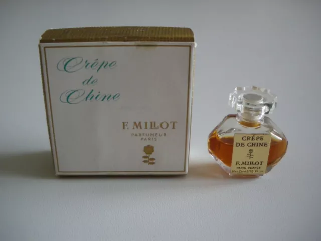 Très rare et ancienne miniature de parfum "crêpe de chine" de MILLOT avec boite