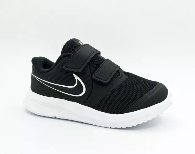 Kids NIKE Trainers Star Runner New Toddlers Boys 2-Strap Black Shoes Size UK 3-9