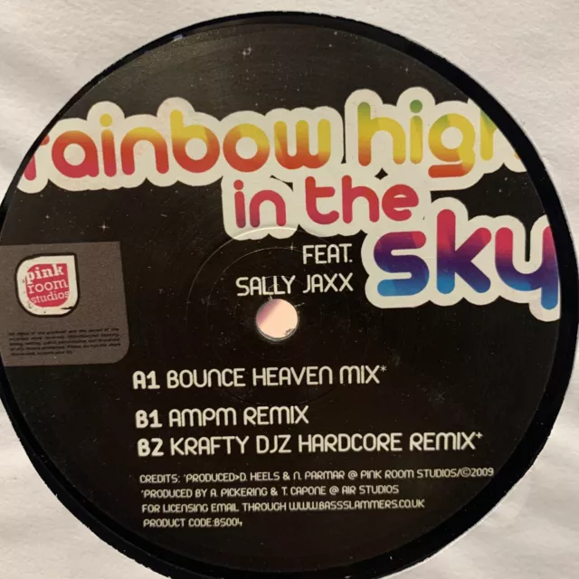 BASS SLAMMERS  - Rainbow In The Sky - HARD HOUSE Bounce Hardcore  12” DJ Vinyl