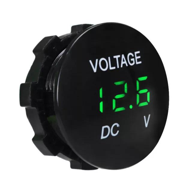 LED 12V-24V Digital Display Voltmeter Car Motorcycle Voltage Gauge Panel Meter~