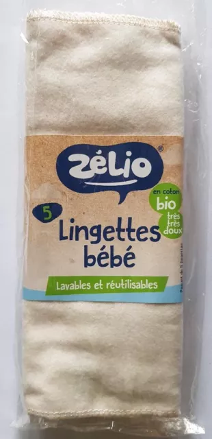 lot de 5 lingettes bébé lavables