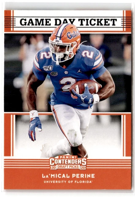 2020 Panini Contenders Draft Picks Game Day Tickets La'Mical Perine #29 Florida