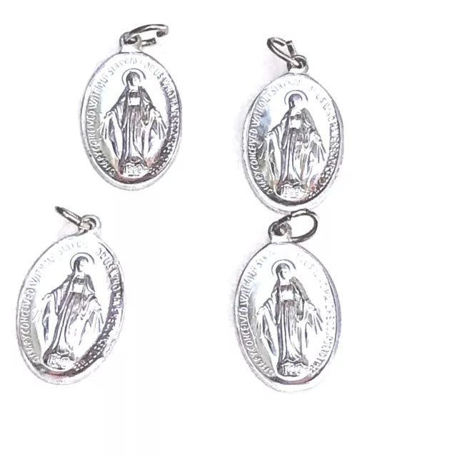 Catholic Lot of 4 x Miraculous Medal Mary Religious Medals