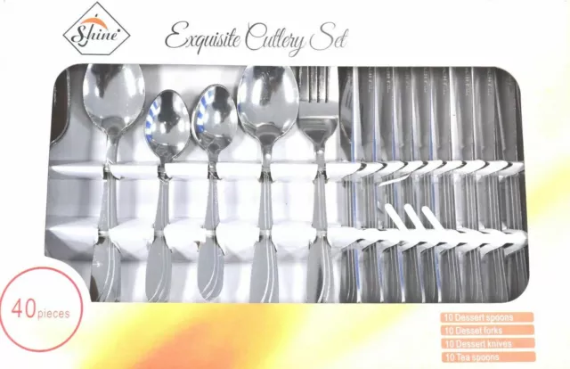 Stylish Kitchen Stainless Steel Cutlery Set Tableware Dining Utensils 16/24/40