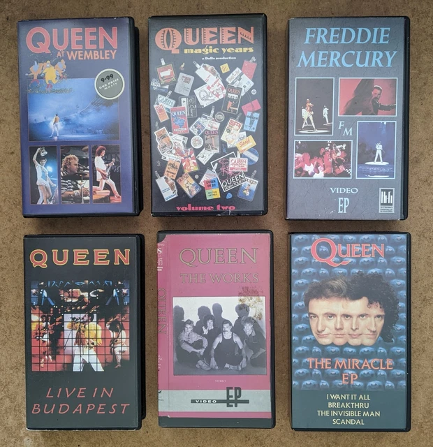 QUEEN / FREDDIE Mercury VHS Video Tape x 6 Job Lot / Bundle Lot 2