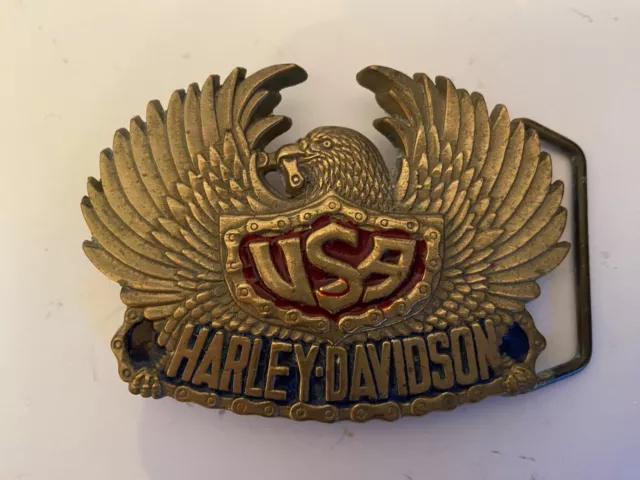 Vintage Harley Davidson  Belt Buckle Baron 