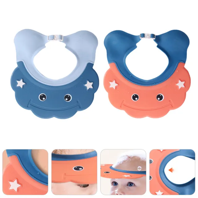 2 Pcs Children's Shampoo Cap Polypropylene (pp) Baby Shower Hat for Babies Bath