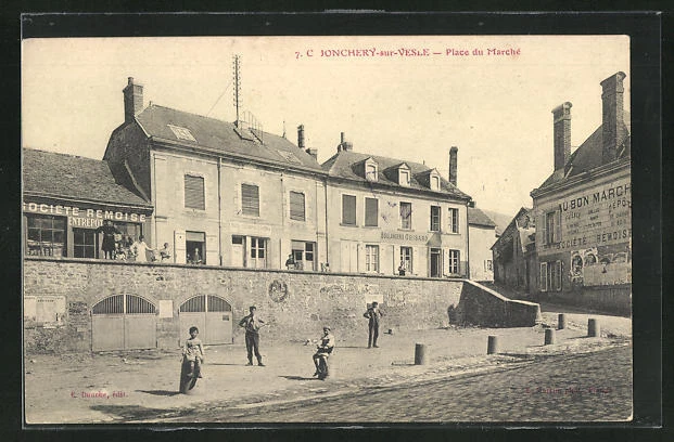 CPA Jonchery-sur-Vesle, Place du Marché, Markt