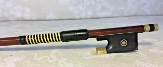 Antique Violin Bow Maker Marking Not Legible Round Shaft Germany