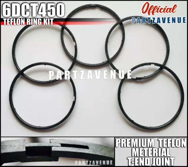 6DCT450 MPS6 powershift Joint Anneaux Teflon Anneaux Ford Volvo Plus Bague Kit