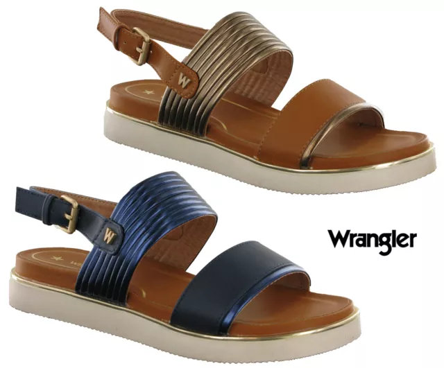 DONNA WRANGLER SANDALI Slingback Clipper Karen con Cinghia Open Toe Scarpe Soft EUR 82 13 PicClick IT