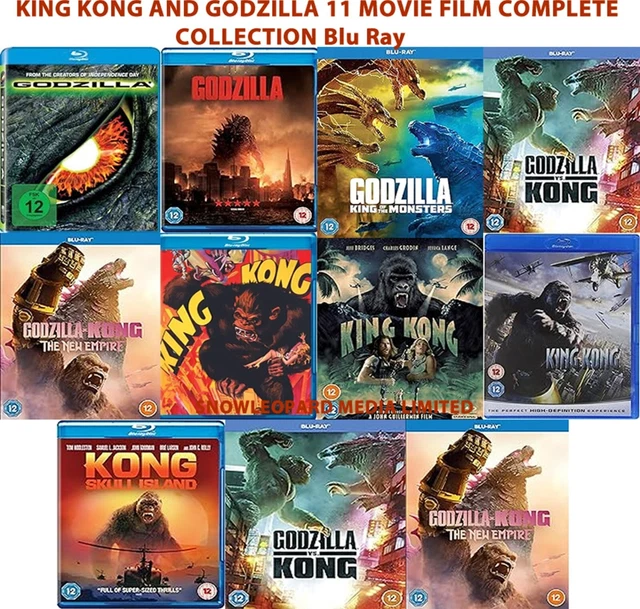Godzilla Complete Collection KING KONG AND GODZILLA 10 MOVIE FILM COMPLETE COLLECTION Blu Ray New UK ...