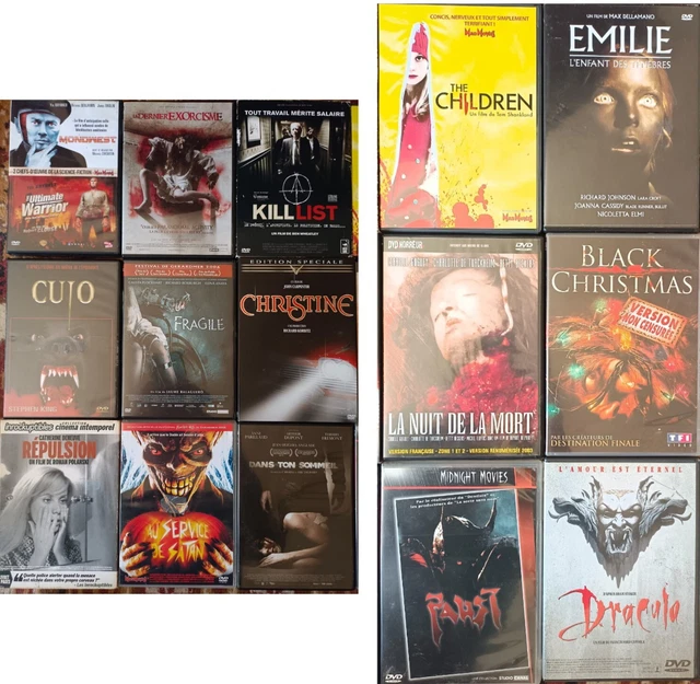 Lot 15 DVD Horreur Gore Mad Movies Exploitation Bis John Carpenter Série B