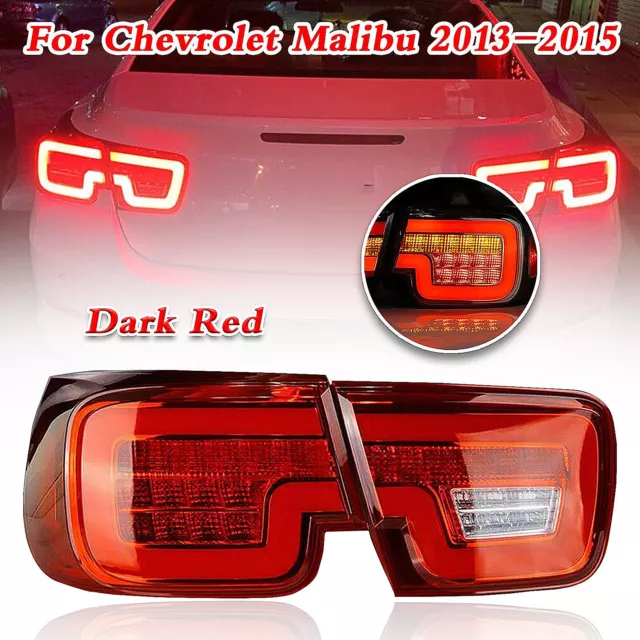 1Pair Car Rear LED Taillight Rear Lamp Assembly For 2013-2015 Chevrolet Malibu