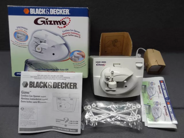 Black & Decker Gizmo Plus Spacemaker Cordless Can Opener Solid White