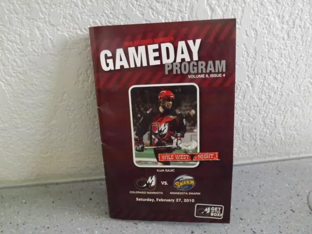 2010 Colorado Mammoth  Gameday Program 2/27/10