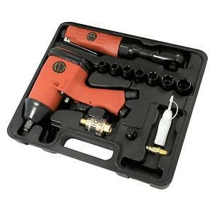 Neilsen 13pc Air Socket Ratchet Impact Wrench Gun For Compressor Set Kit uk