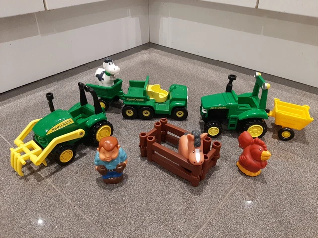 Tomy John Deere My First 1st Tractor Set Trailers Animals Farmer Toys