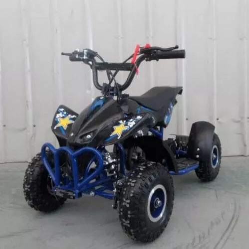 Kids Mini Quad Bike Petrol BLUE Quad ATV Off Road 2 Stroke 49cc