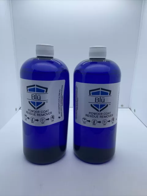 2 BLU POWDER COATING RESIDUE CLEANER 32oz New