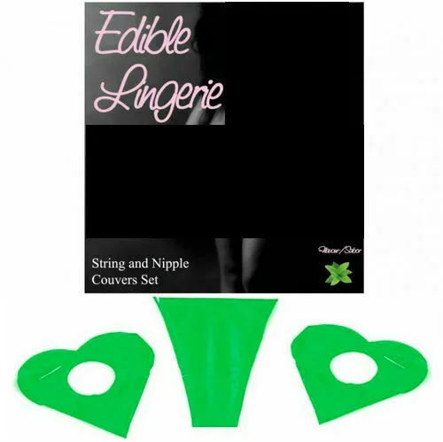 MINT EDIBLE UNDERWEAR SET Bra G-String Knickers Lingerie Pants Sexy Gift  EUR 9,34 - PicClick IT