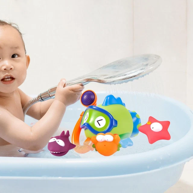 4x Kinder-Wasserspiel Ozean-Meerestier-Badewannenspielzeug für