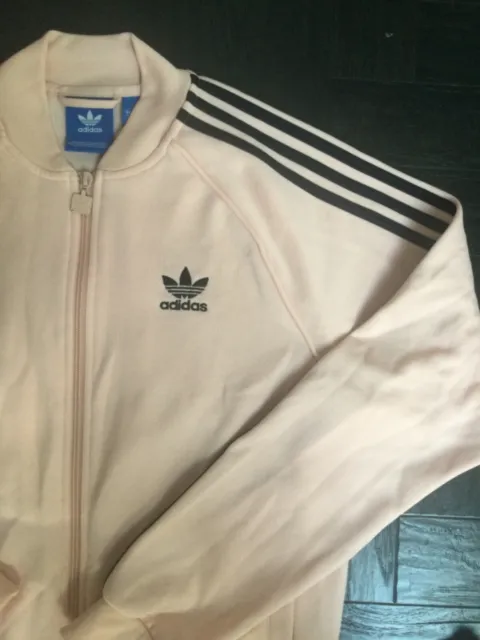 Adidas Superstar tracktop - Pink with black stripes - size S - used