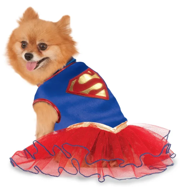 Rubie's Official DC Comics Supergirl Pet Dog Costume Tutu Dress, Size: Large Nec