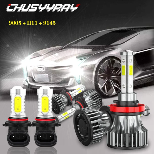 For Toyota Sequoia 2008-2018 Combo LED Headlight Fog Light Bulbs Kit white